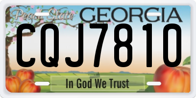 GA license plate CQJ7810