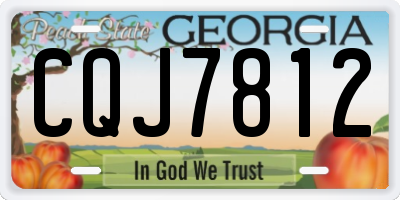 GA license plate CQJ7812
