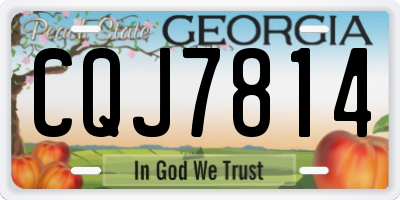 GA license plate CQJ7814