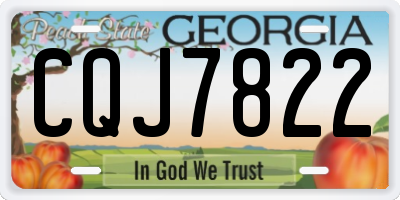 GA license plate CQJ7822