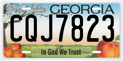 GA license plate CQJ7823