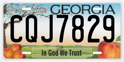 GA license plate CQJ7829