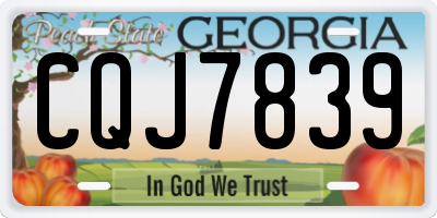 GA license plate CQJ7839