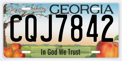 GA license plate CQJ7842