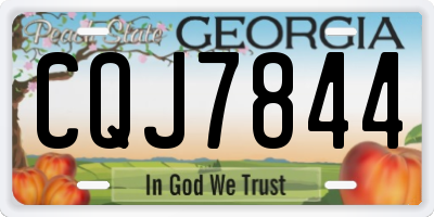 GA license plate CQJ7844