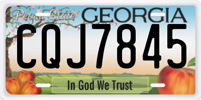 GA license plate CQJ7845