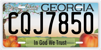 GA license plate CQJ7850