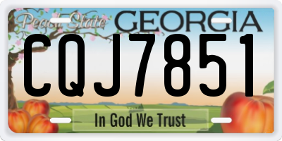 GA license plate CQJ7851
