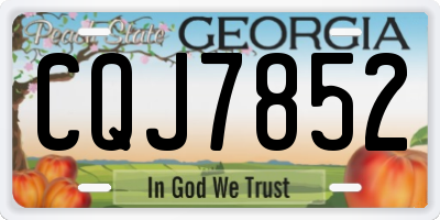 GA license plate CQJ7852