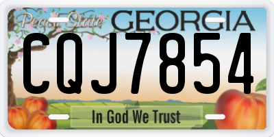 GA license plate CQJ7854