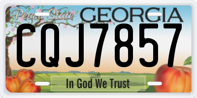 GA license plate CQJ7857