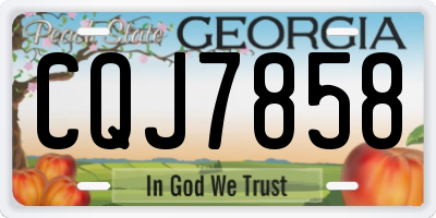 GA license plate CQJ7858