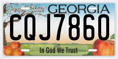 GA license plate CQJ7860