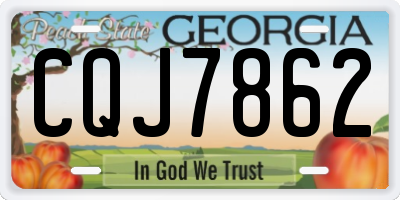 GA license plate CQJ7862
