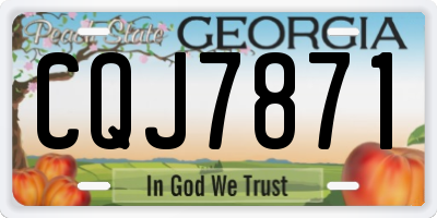 GA license plate CQJ7871