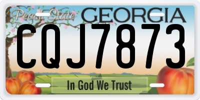 GA license plate CQJ7873