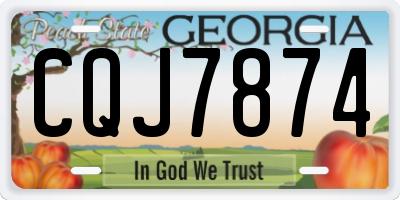GA license plate CQJ7874