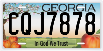 GA license plate CQJ7878