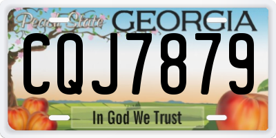 GA license plate CQJ7879