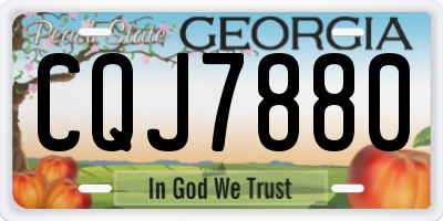 GA license plate CQJ7880