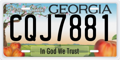 GA license plate CQJ7881