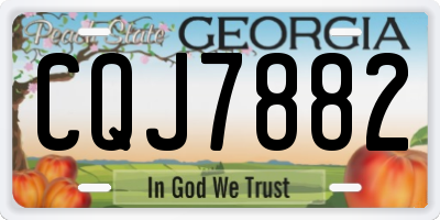 GA license plate CQJ7882