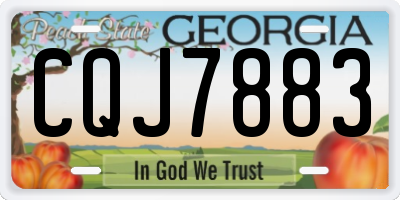 GA license plate CQJ7883