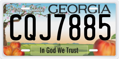 GA license plate CQJ7885