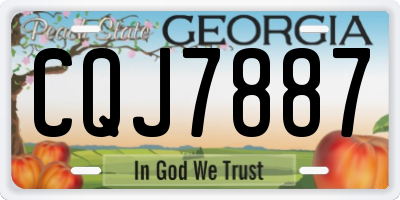 GA license plate CQJ7887