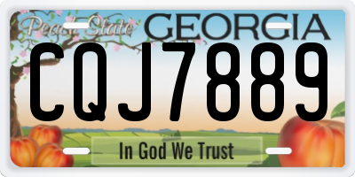 GA license plate CQJ7889