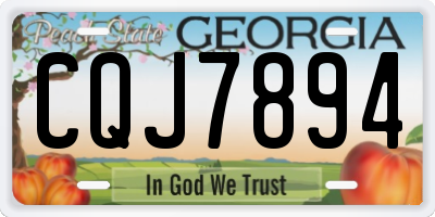GA license plate CQJ7894