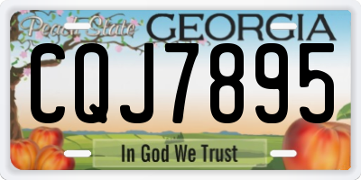 GA license plate CQJ7895