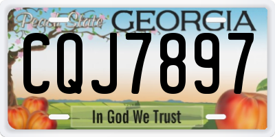 GA license plate CQJ7897