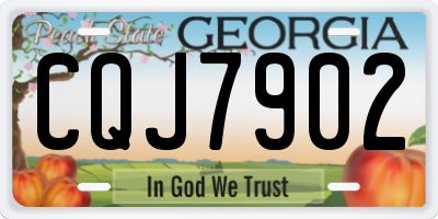 GA license plate CQJ7902