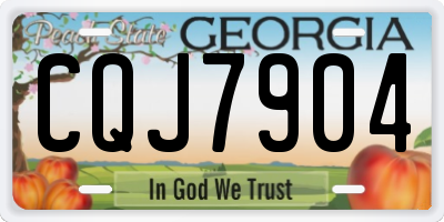 GA license plate CQJ7904