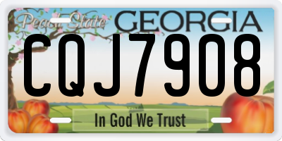 GA license plate CQJ7908