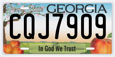 GA license plate CQJ7909