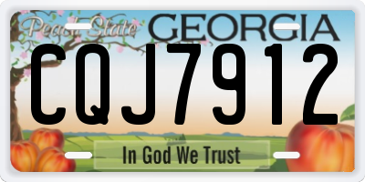 GA license plate CQJ7912