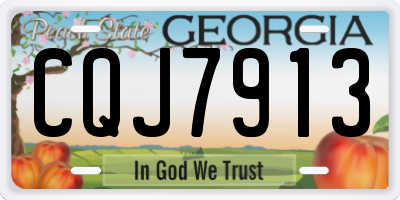 GA license plate CQJ7913