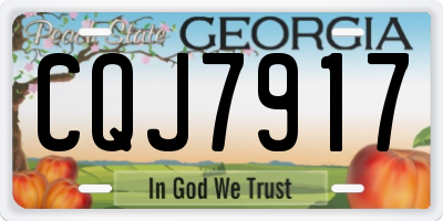 GA license plate CQJ7917