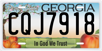 GA license plate CQJ7918