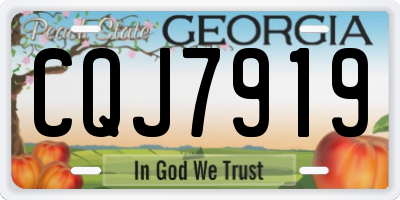 GA license plate CQJ7919