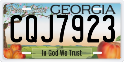 GA license plate CQJ7923