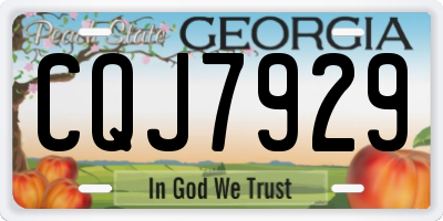 GA license plate CQJ7929