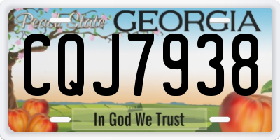 GA license plate CQJ7938