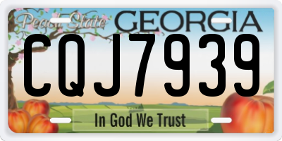 GA license plate CQJ7939