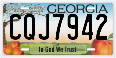 GA license plate CQJ7942