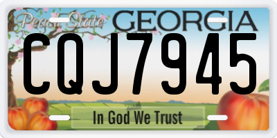 GA license plate CQJ7945