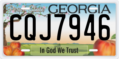 GA license plate CQJ7946