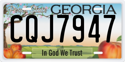 GA license plate CQJ7947